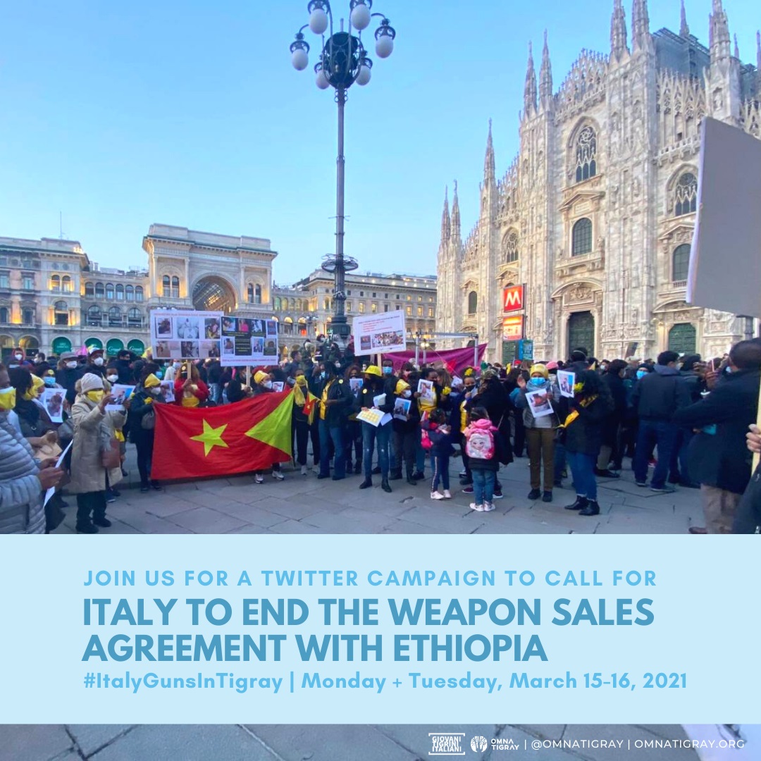 Italy – End The Weapon Sales Agreement With Ethiopia