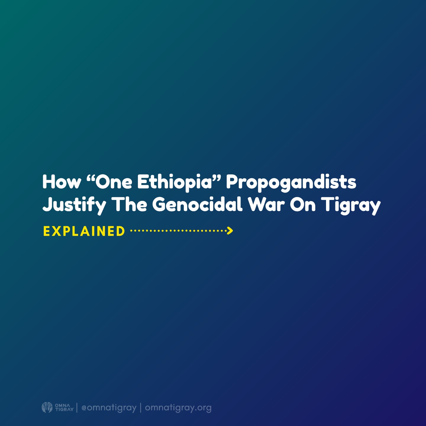 How Ethiopians Justify The Genocidal War On Tigray Omna Tigray
