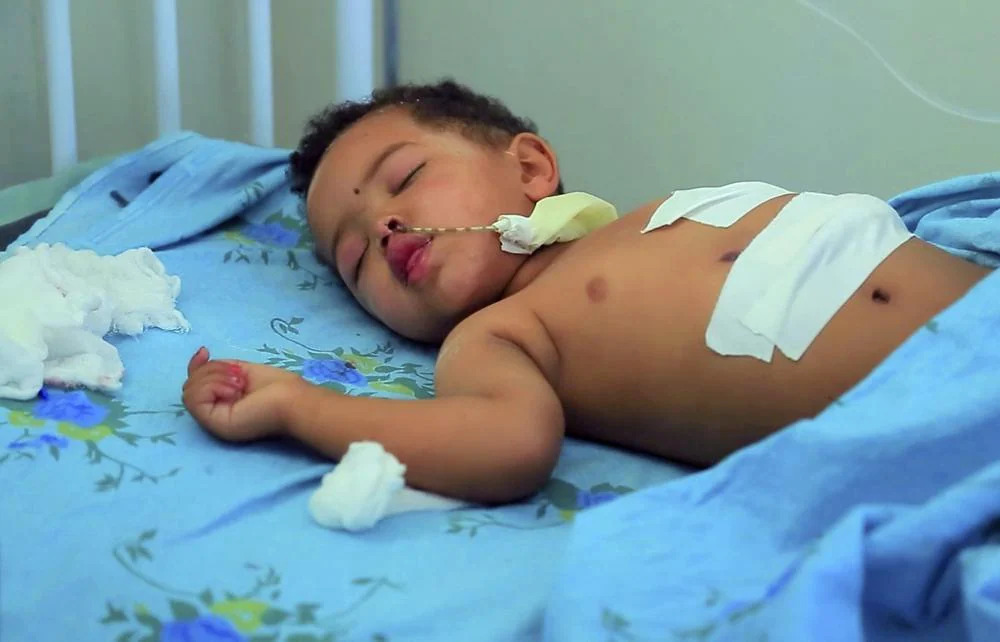 Eldana - one year old baby who was the victim of an airstrike